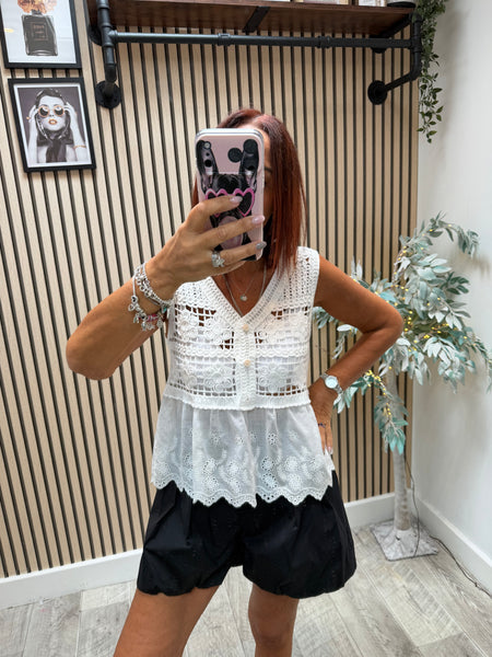 Crochet Embroidery anglais  Vest