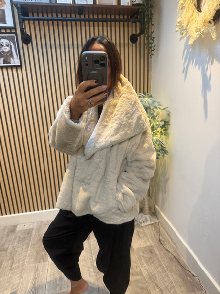 Soft Fur Cropped Jacket