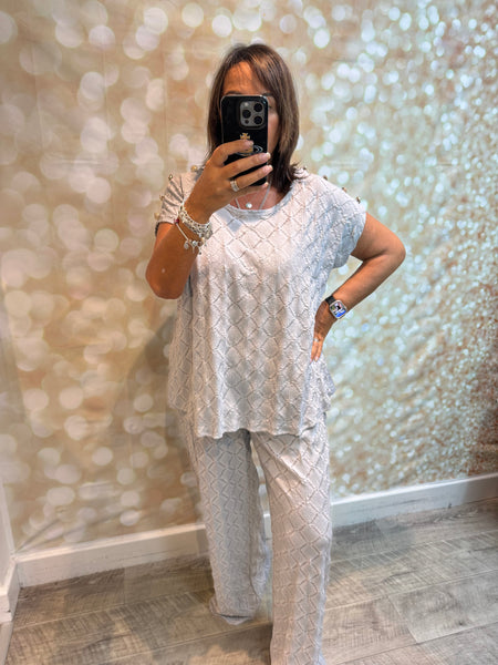 2 Piece Crepe Palazzo Trouser / Top set