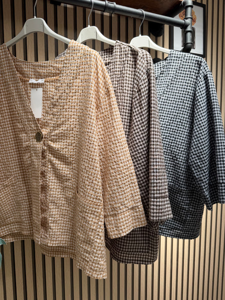 Gingham Swing Jacket