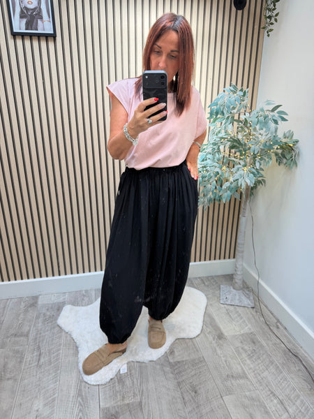 Shimmer Cuffed Balloon Leg Trouser