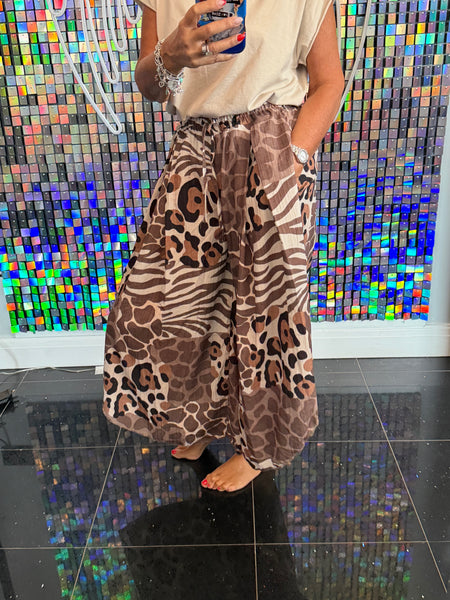 Animal  Split Leg Trousers