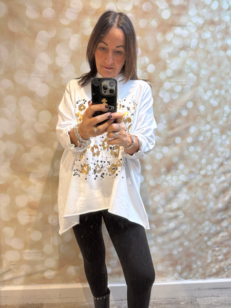 Leopard Splash Hooded Sweatshirt