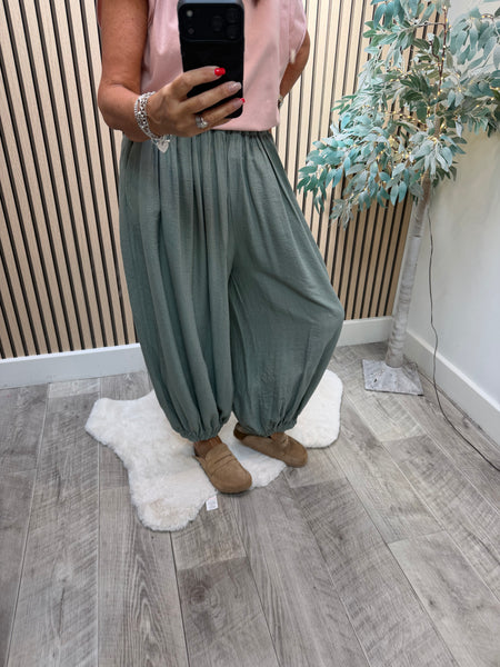 Shimmer Cuffed Balloon Leg Trouser