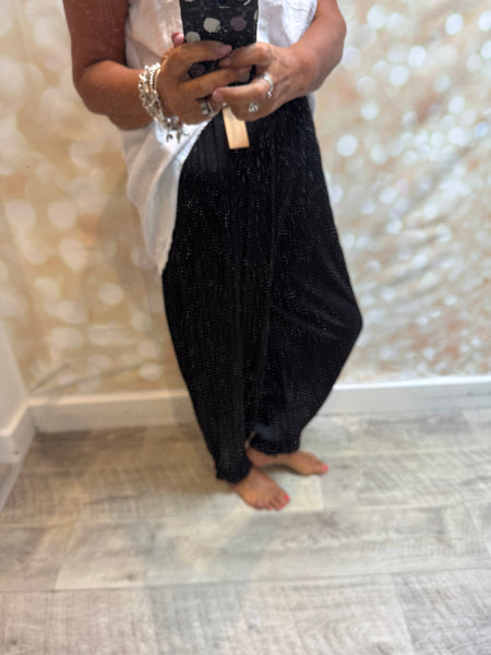 Pleated Cuff Hem Trousers