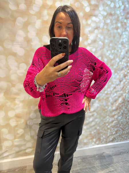 Laddered Silky Knit Jumper