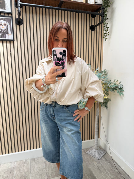 Reversible Bubble hem Bomber Jacket