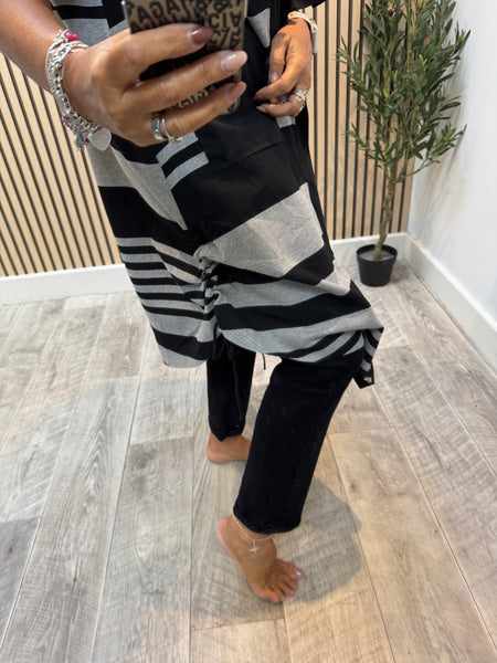 ID Striped waterfall waistcoat