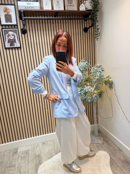 Rouched Sleeve Blazer
