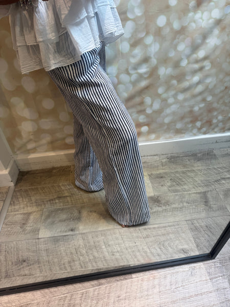 Linen mix Palazzo  trousers
