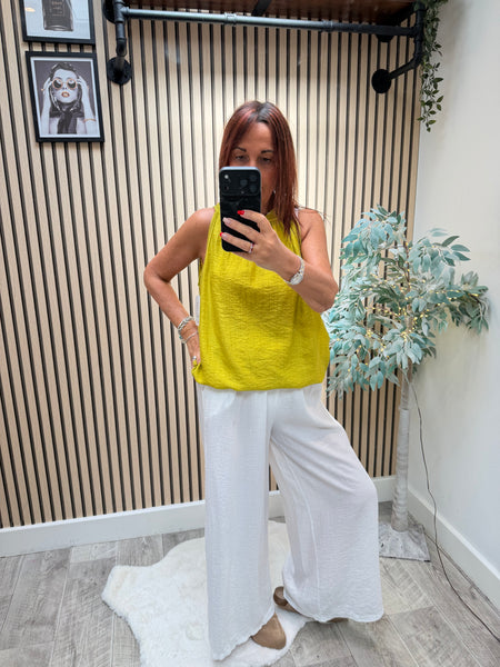 Crinkle  halter neck top