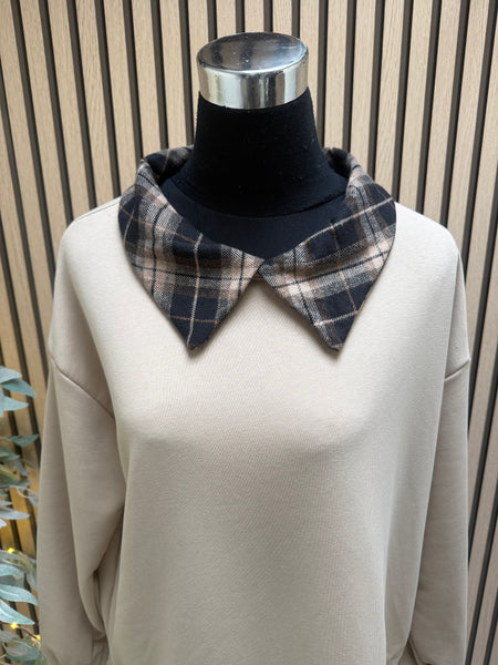 Tartan Trim Sweatshirt
