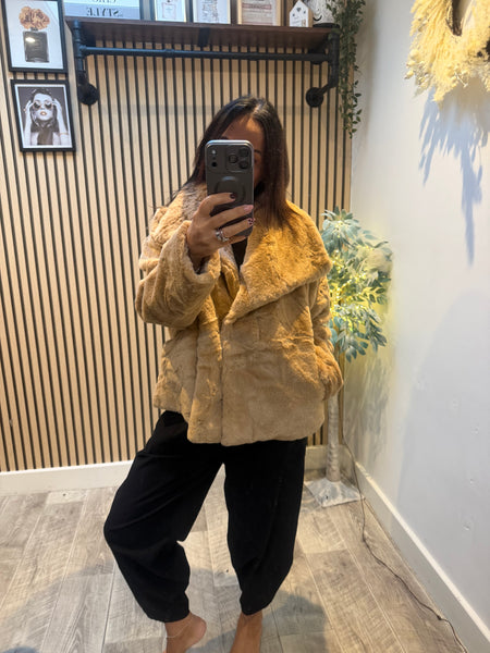 Soft Fur Cropped Jacket