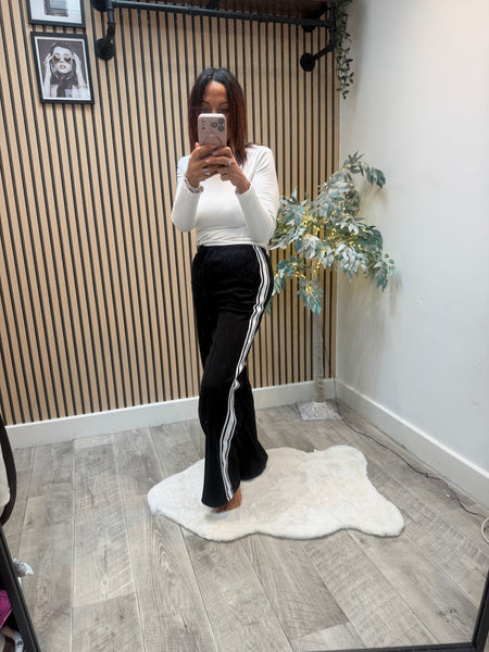Scuba Striped Wide Leg Joggers