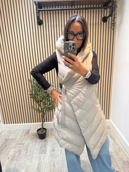 Fly Asymetric Quilted Gilet