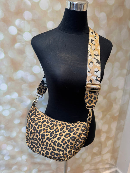 Across body Leopard Bag with leopard Strap
