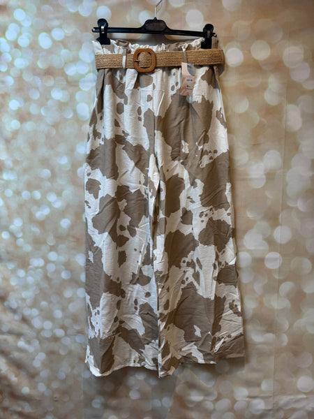 Cow Print Palazzo  trousers