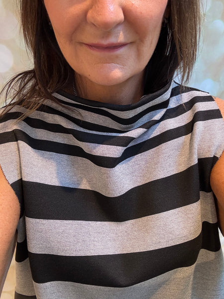 ID Striped Sleeveless Tunic