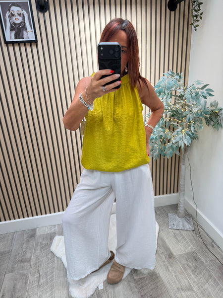 Crinkle  halter neck top