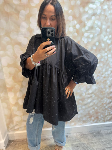 Fly Out Oversized Diamante Shirt