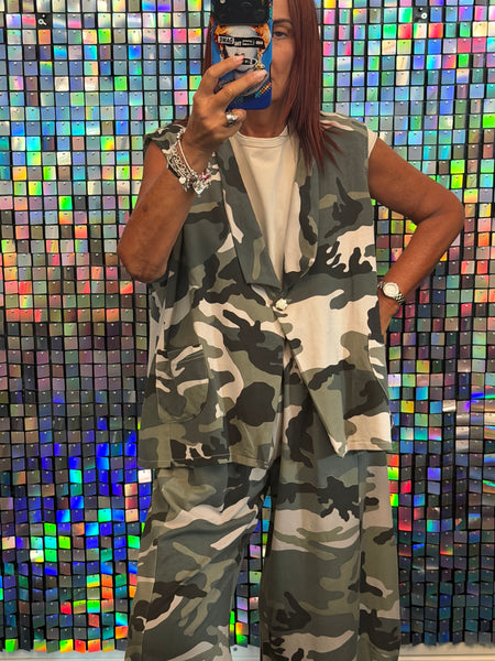Camo  2 Piece Trouser / waistcoat set
