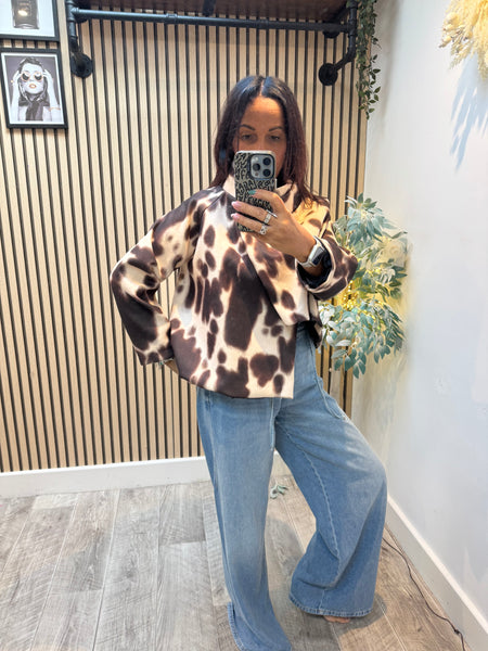 Cropped Wool Mix Jacket