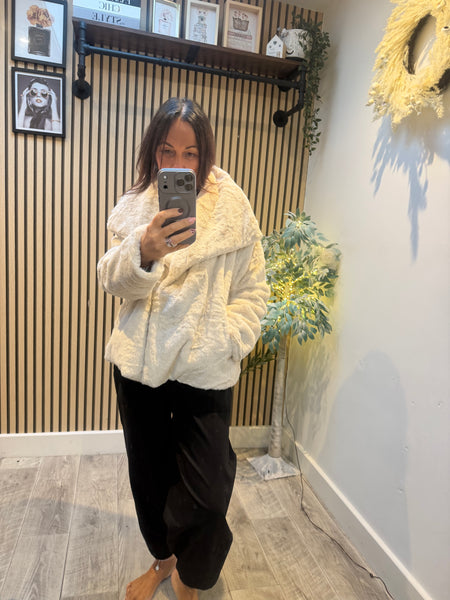 Soft Fur Cropped Jacket