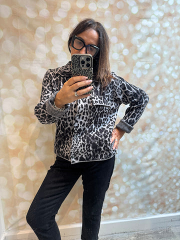 Knitted Leopard Jacket