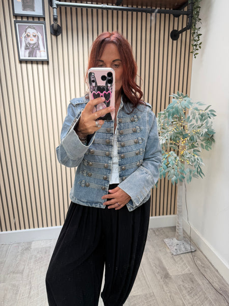 Denim Military Jacket