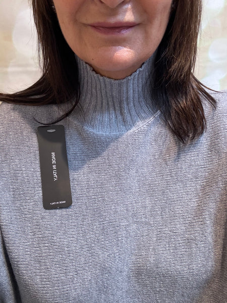 Soft knit Ribbed Neck Jumper