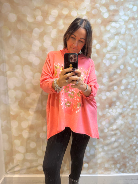 Leopard Splash Hooded Sweatshirt
