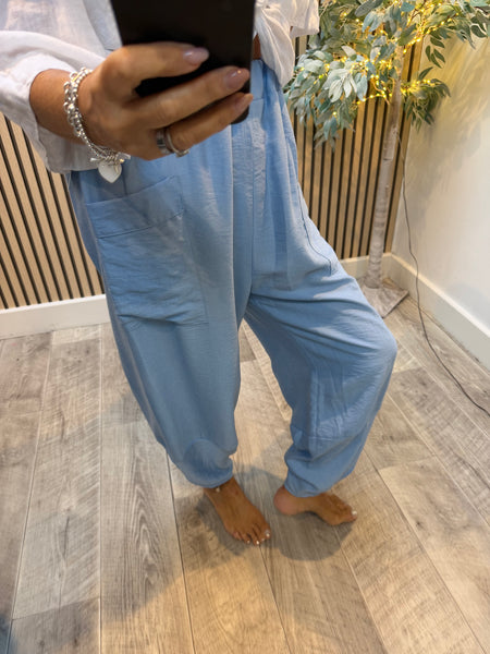 Basic Crinkle Tulip Hem Trousers