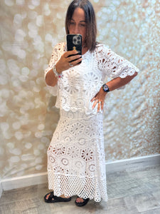 Crochet set - Skirt / layered top