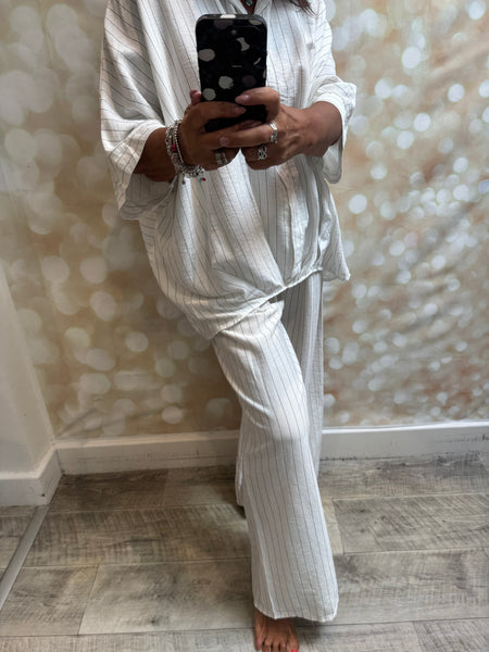 Curve Pinstripe Trouser Set