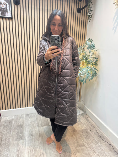 Studio Quilted Longline Coat