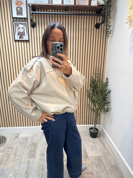 Viral Inspired Bubble Hem  Bomber  jacket