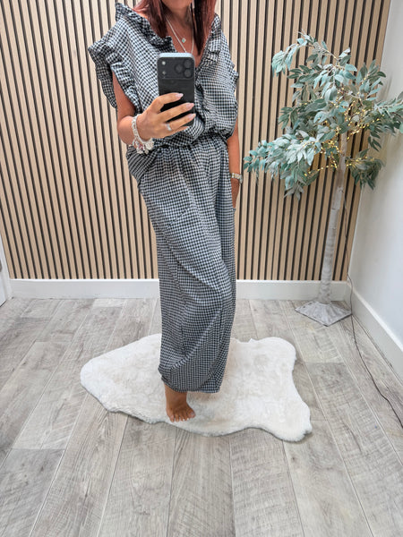 Gingham Culotte Trousers