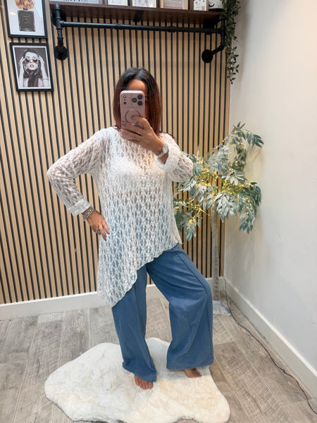 Lace Asymetrical Tunic