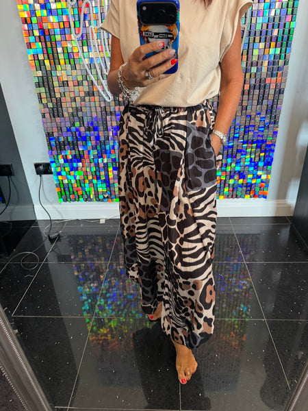 Animal  Split Leg Trousers