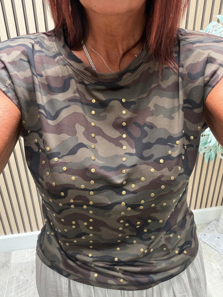 Camo Sleeveless T-shirt