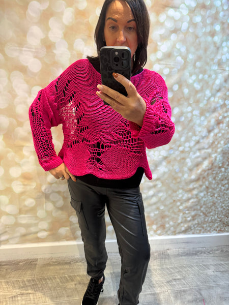 Laddered Silky Knit Jumper