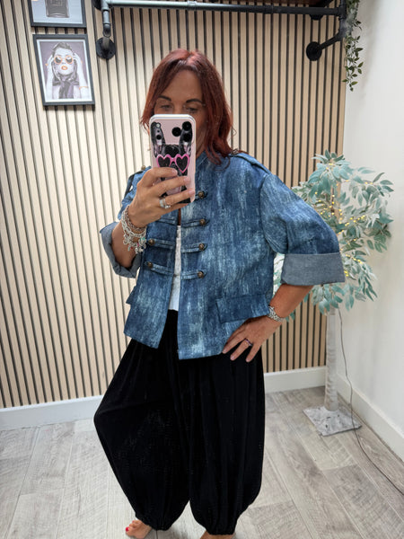 Zeta Otto Denim Military Jacket