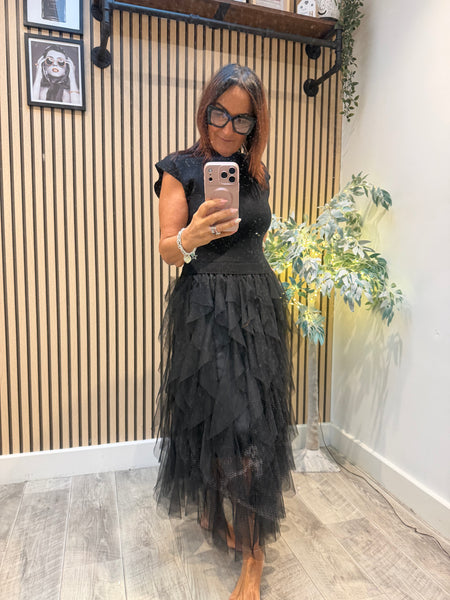 Tulle skirt Knitted Dress