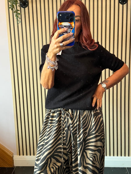 Jersey Zebra Balloon Leg  Trousers
