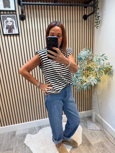 Striped Sleeveless T-shirt