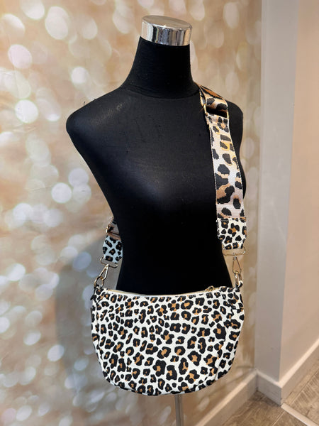 Across body Leopard Bag with leopard Strap