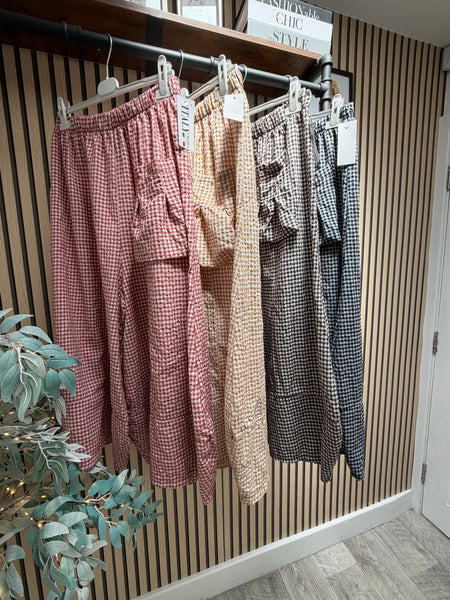 Gingham Culotte Trousers