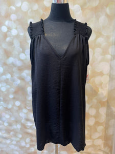 Shirred Shoulder Swing Vest