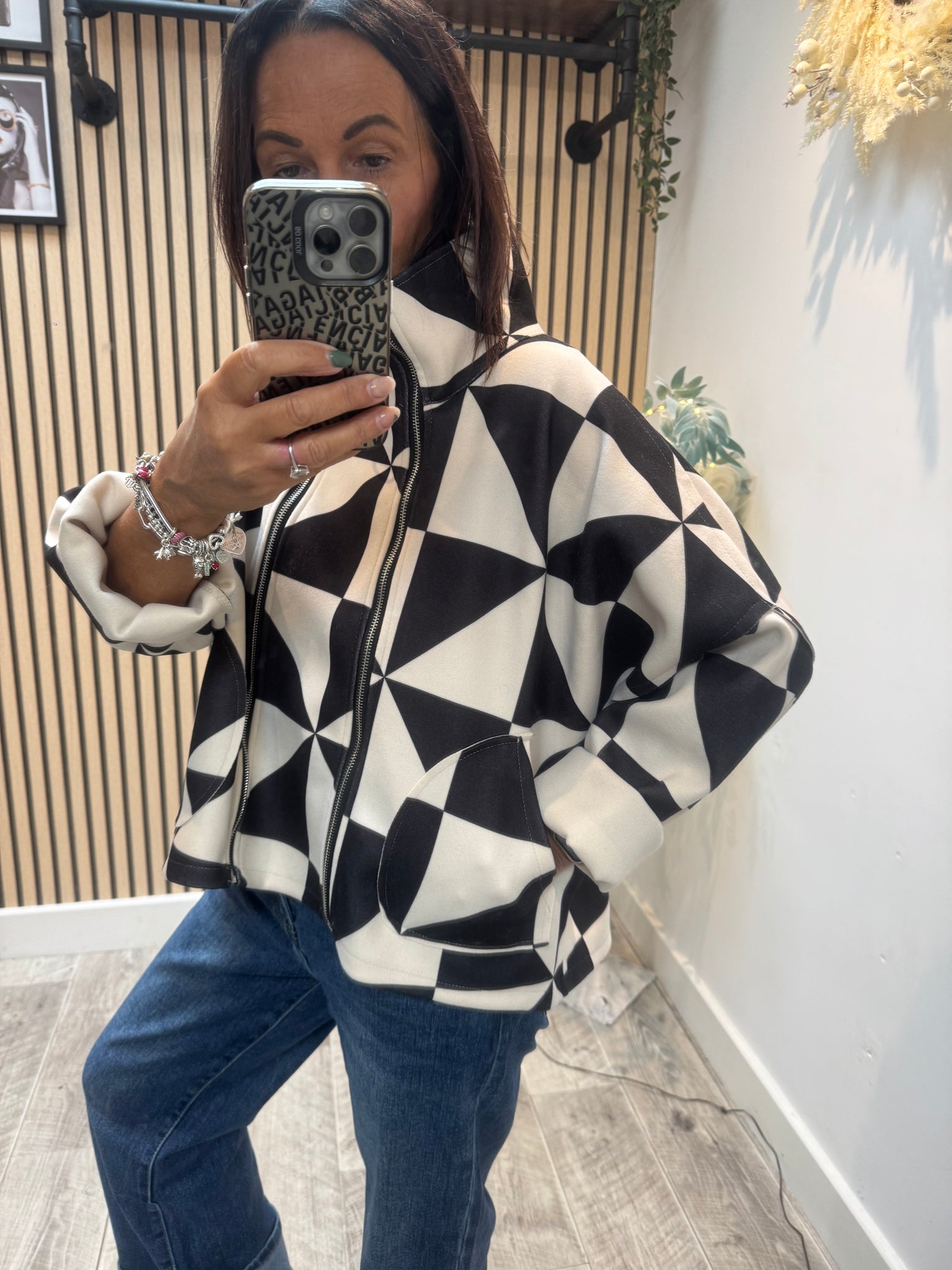 Double Zip Cropped Jacket