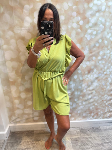 Crinkle Wrap Front Playsuit